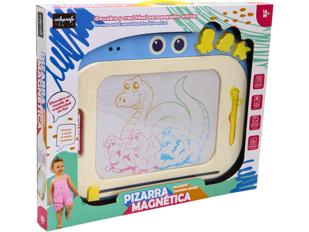 Quadro Magnético Dinossauro Azul