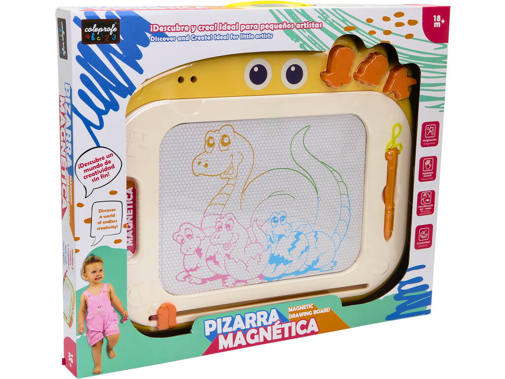 Quadro Magnético Dinossauro Laranja