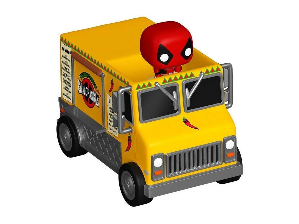 Funko Pop Bitty Rides Marvel Deadpool y Camión Chimichanga