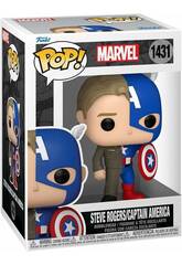 Funko Pop Marvel Figura Steve Rogers y Capitn Amrica