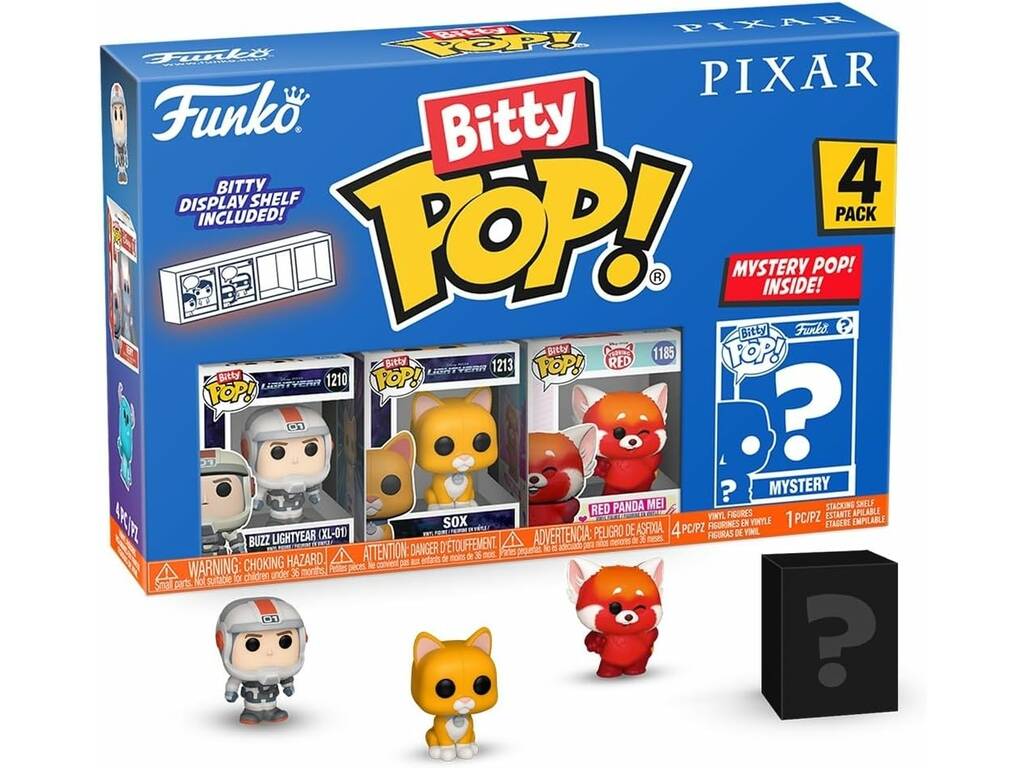 Funko Pop Bitty Pixar Pack 4 Mini Figuras con Buzz Lightyear