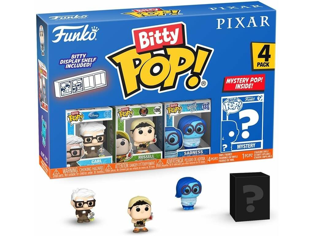 Funko Pop Bitty Pixar Pack 4 Mini Figuras con Tristeza