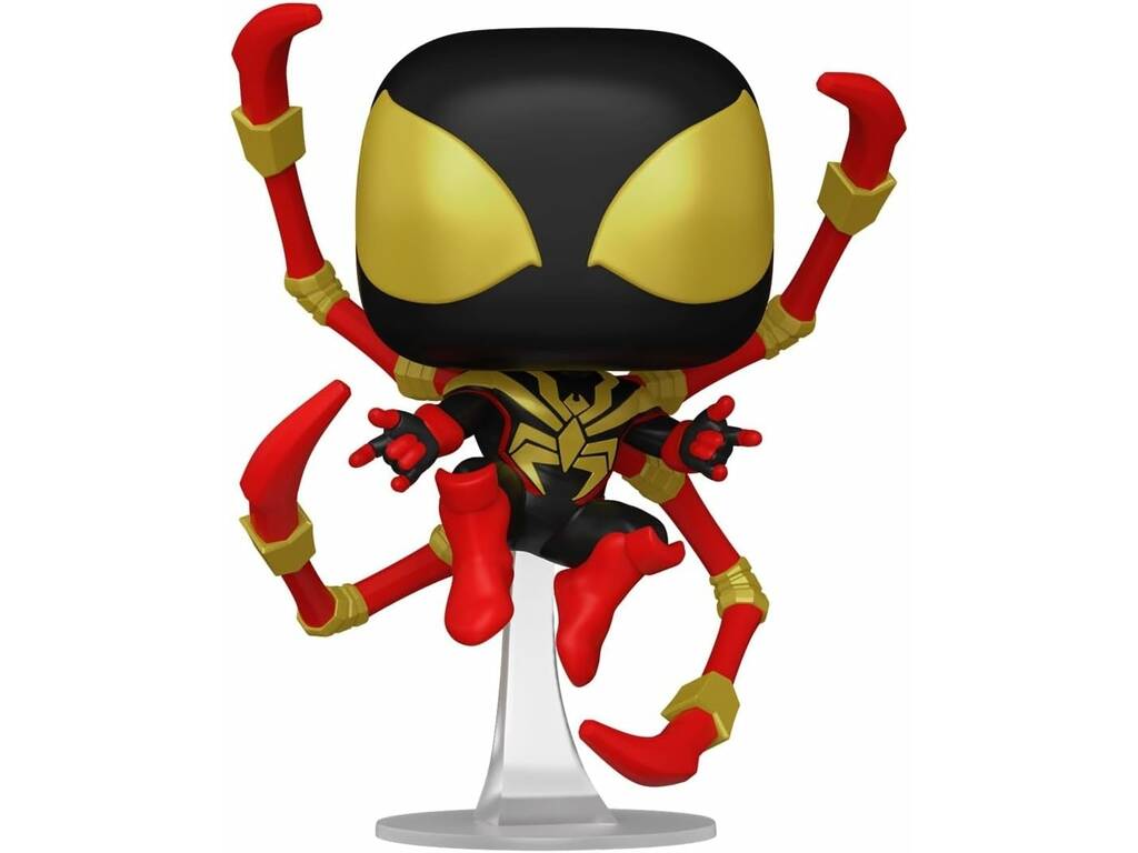 Funko Pop Marvel Figura Miles Morales Iron Spider com Cabeça Oscilante