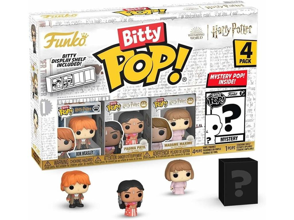 Funko Pop Bitty Harry Potter Pack 4 Mini Figuras con Ron Weasley