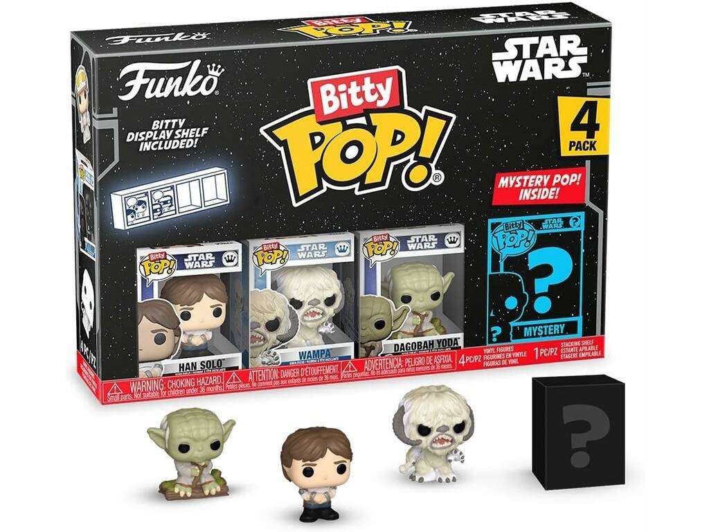 Funko Pop Bitty Star Wars Pack 4 Mini Figure con Han Solo