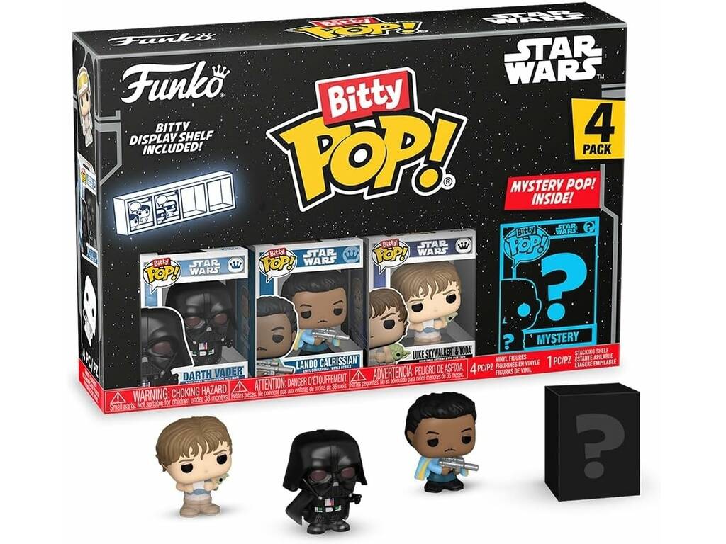 Funko Pop Bitty Star Wars Pack 4 Mini Figuras con Darth Vader