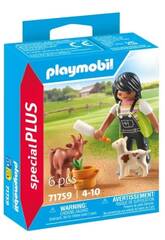 Playmobil Special Plus Femme avec chvres