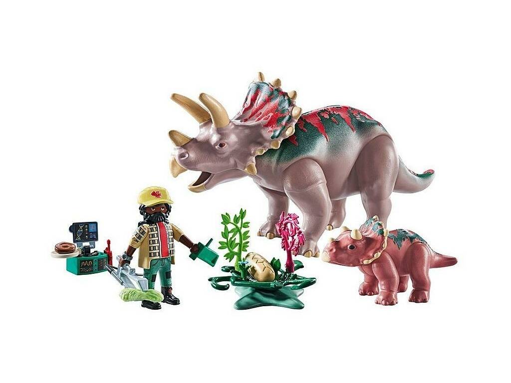 Playmobil Dinos Famille de Triceratops