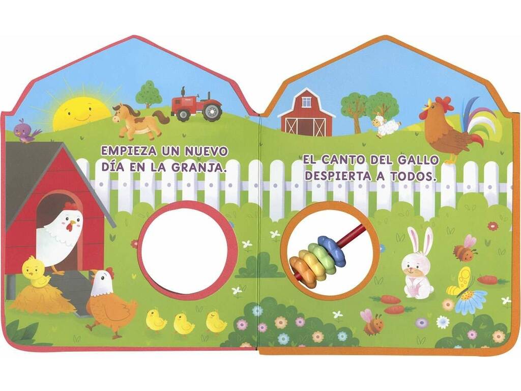 Livre avec hochet La Ferme