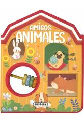 Livre avec hochet Amigos Animales