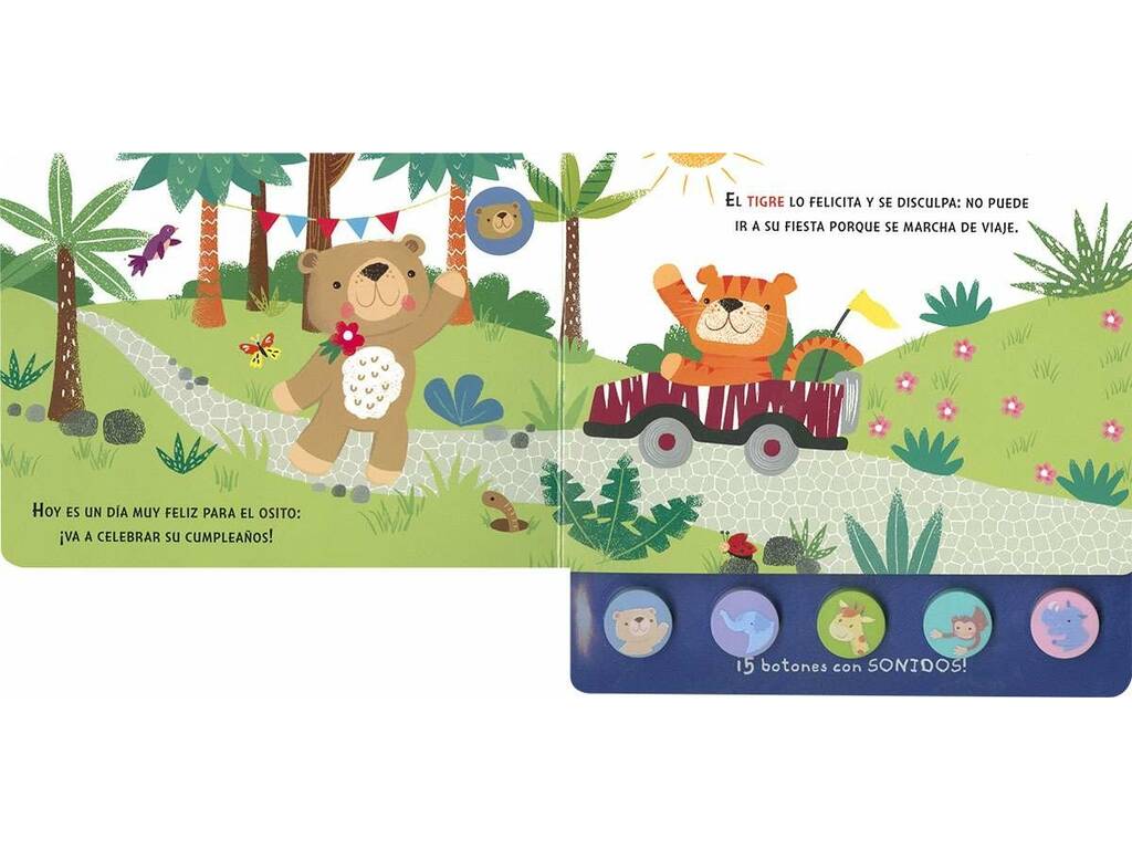 Livre Cinco Sonidos El Cumpleaños avec boutons