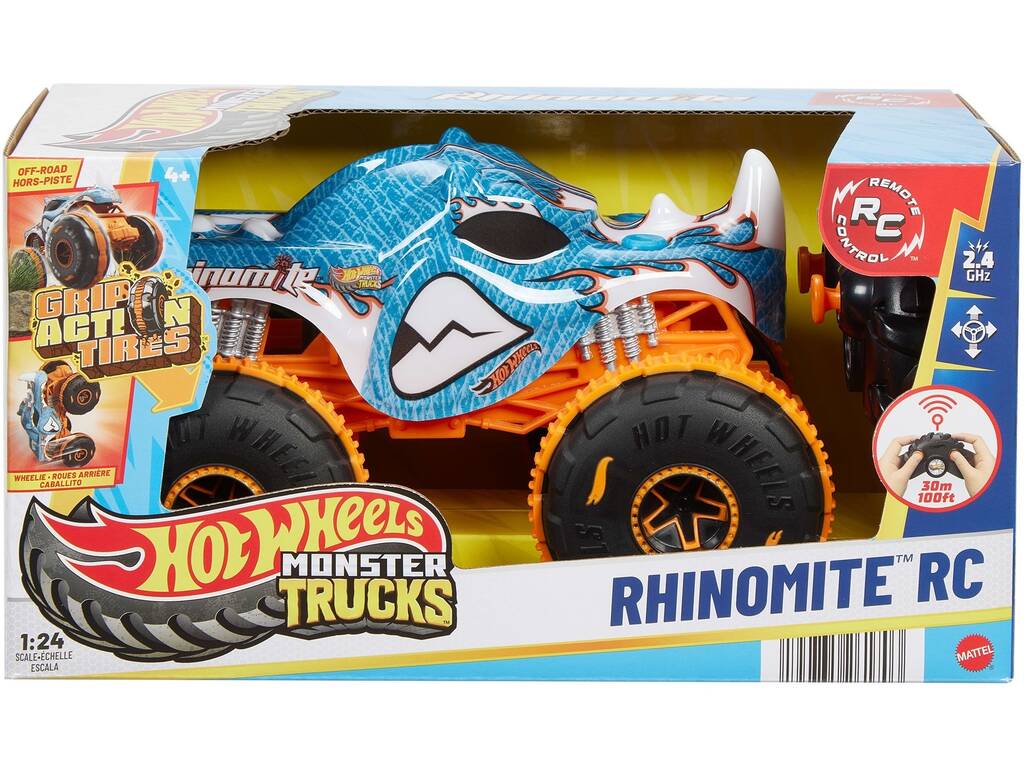 Hot Wheels Monster Trucks Véhicule Rhinomite Radio Control