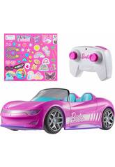 Hot Wheels RC Veículo de Controlo Remoto Descapotável Rosa de Barbie