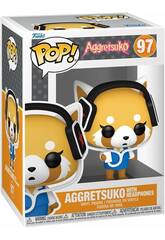 Funko Pop Aggretsuko By Sanrio Figura Aggretsuko com Auscultadores