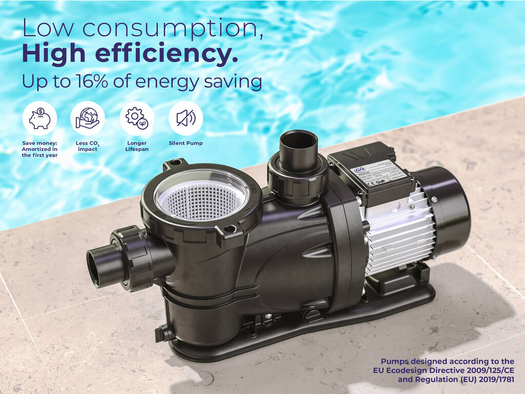 Pompa autoaspirante Premium 0,75 HP per piscine Gre PP077H