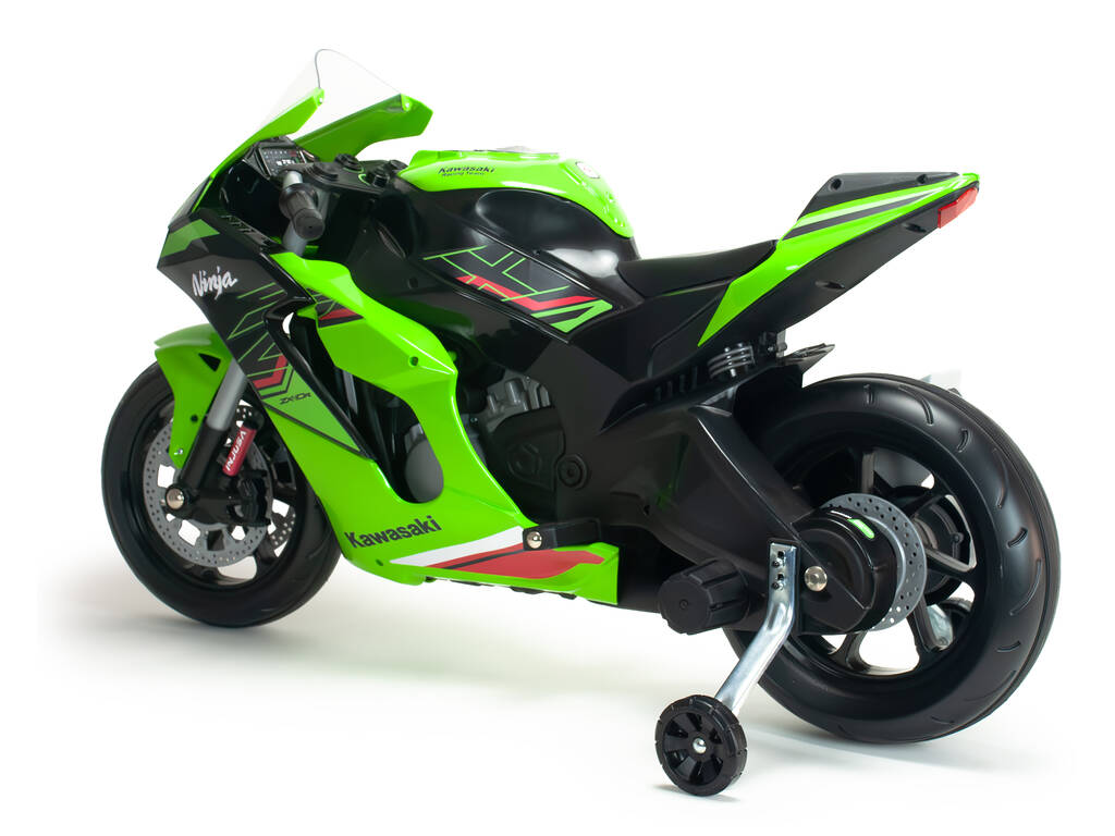 Moto à batterie Kawasaki Ninja ZX R10 vert 12V
