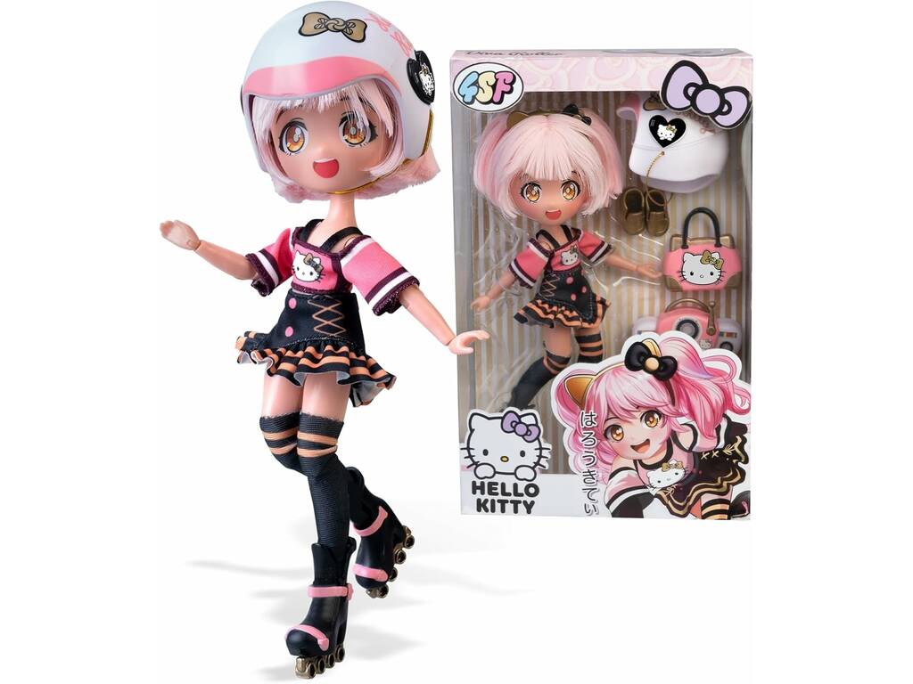 Hello Kitty Super Fans Boneca Diva Roller de 20 cm