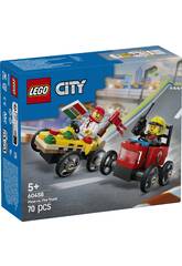 Lego City Pack de Coches de Carreras: Pizza vs. Camin de Bomberos