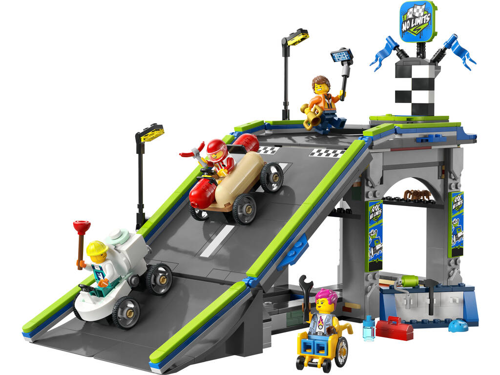 Lego City Sin Límites: Rampa de Aceleración para Coches de Carreras