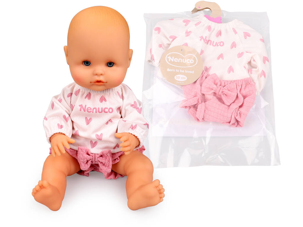 Nenuco Ropita Casual 35 cm. Ensemble de coeurs