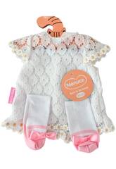 Nenuco Roupinha Casual 42 cm Vestido Branco de Malha