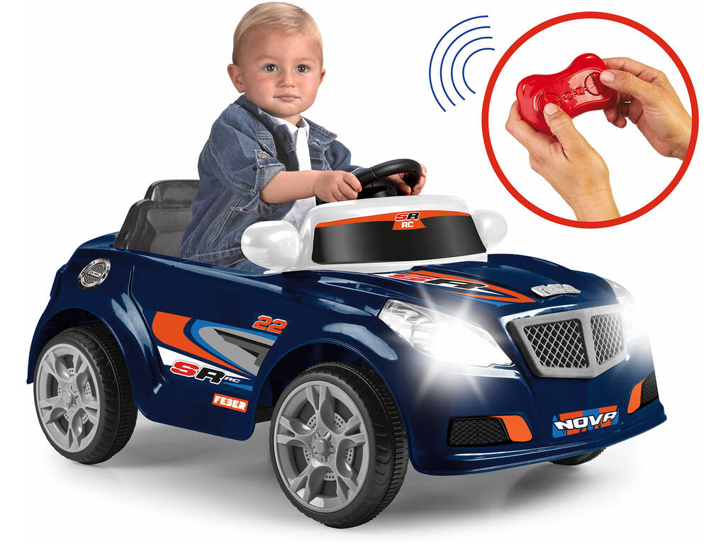 Carro Descapotável Twinkle Car Azul Escuro Radio Control a Bateria de 12V