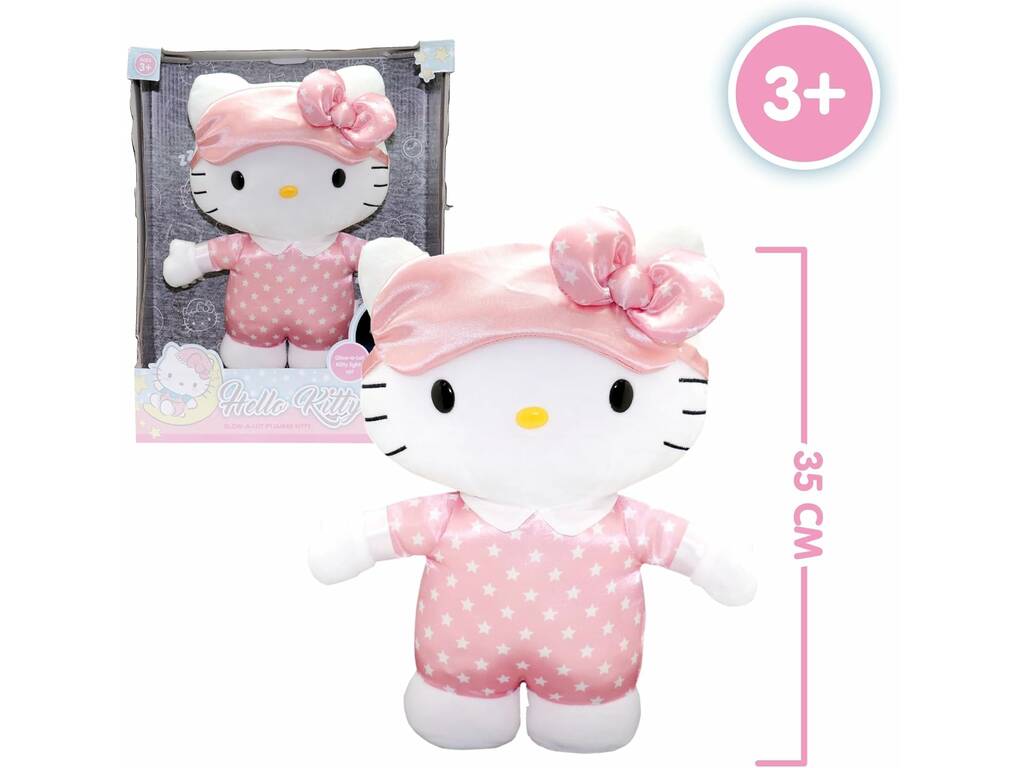 Hello Kitty Peluche lumineuse Hora de Dormir