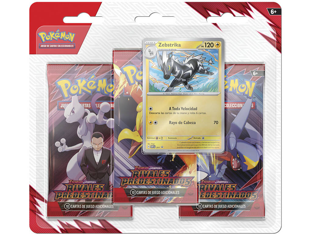 Pokémon TCG Scarlet and Purple Rivals Predestined Blister avec 3 Booster Packs et Carte Promo