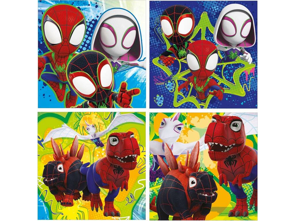 Puzzle progressif 12-16-20-25 Dino Spidey
