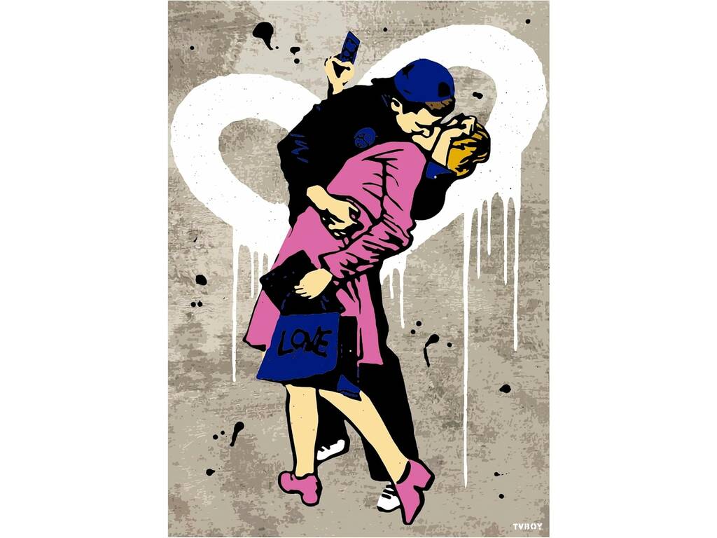 Puzzle 1000 Urban Art El Beso, TVBoy