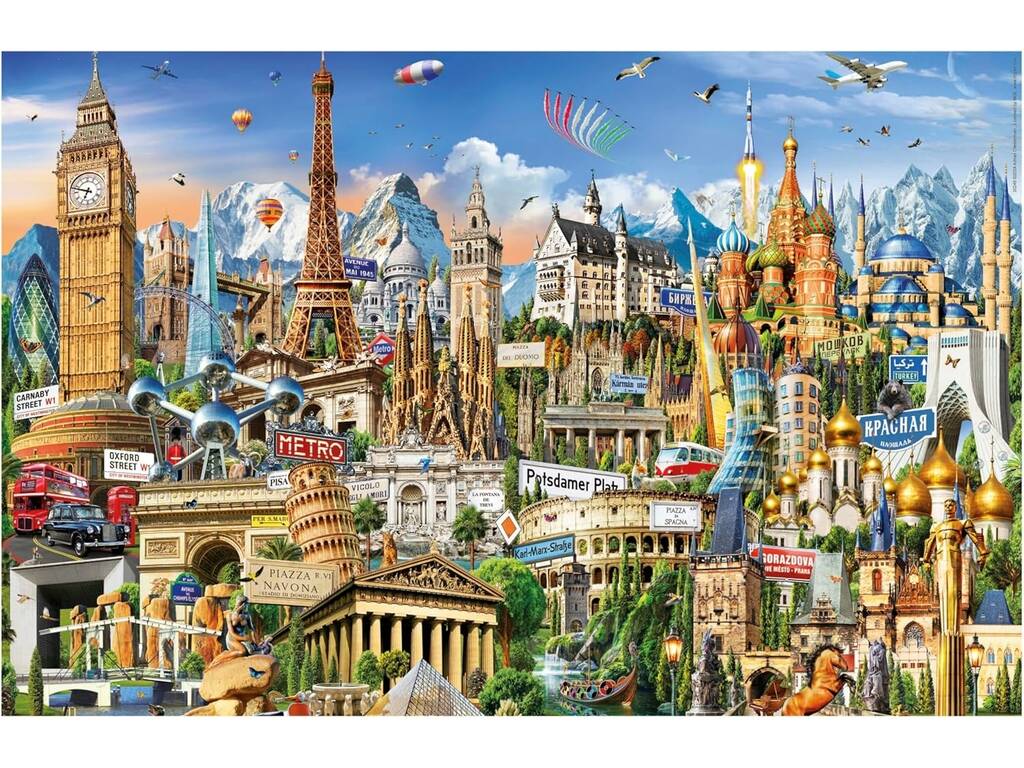 Puzzle 1000 symboles miniatures de l'Europe