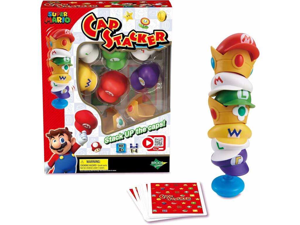 Jeu d'empilage de casquettes Super Mario