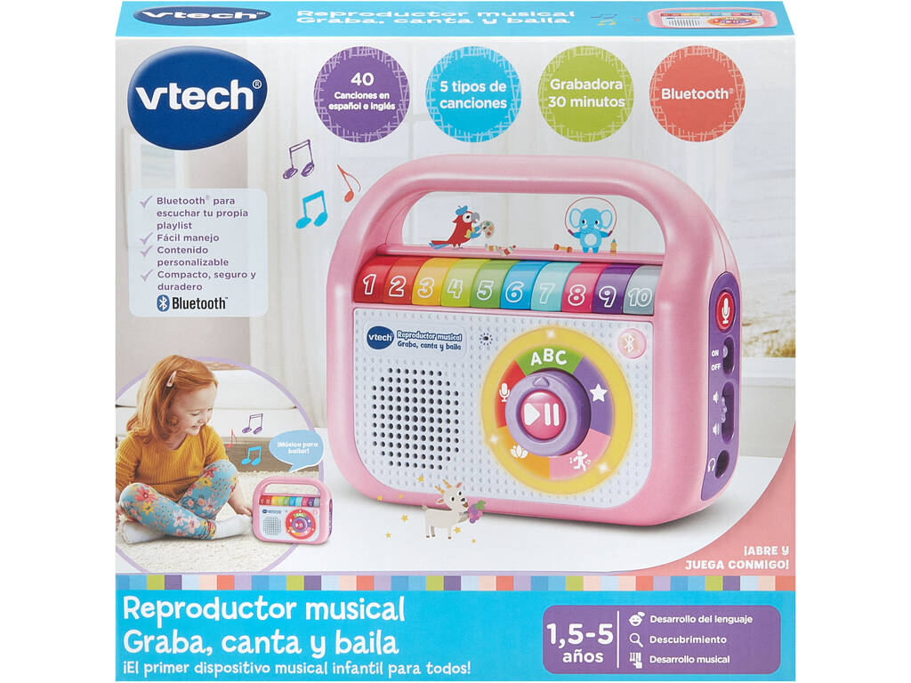 Lecteur de musique Enregistrez, chantez et dansez en rose