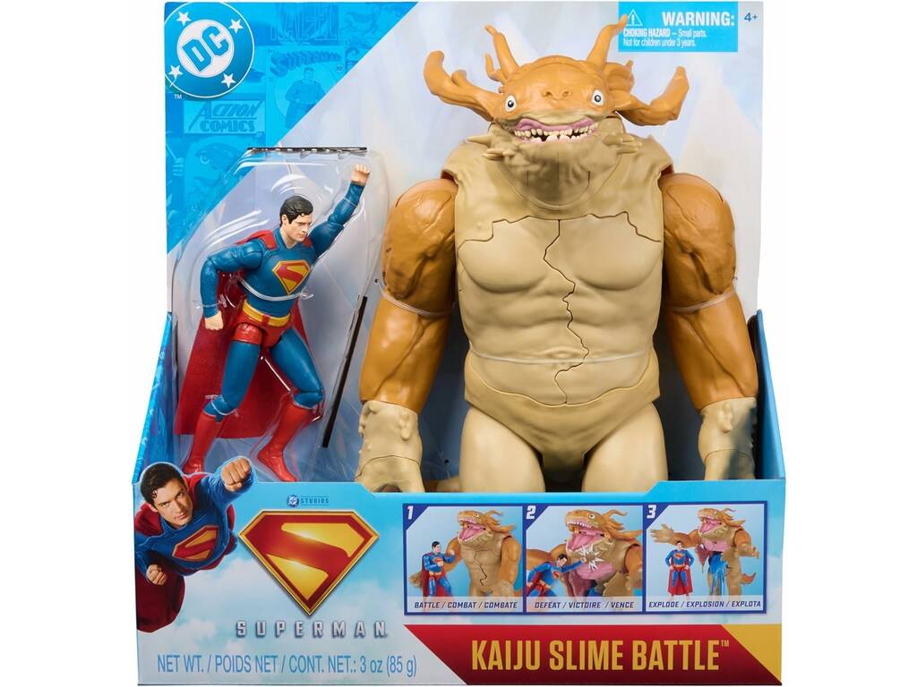 Superman DC Studios Figurine Superman de 15 cm et Kaiju Slime Batte de 30 cm