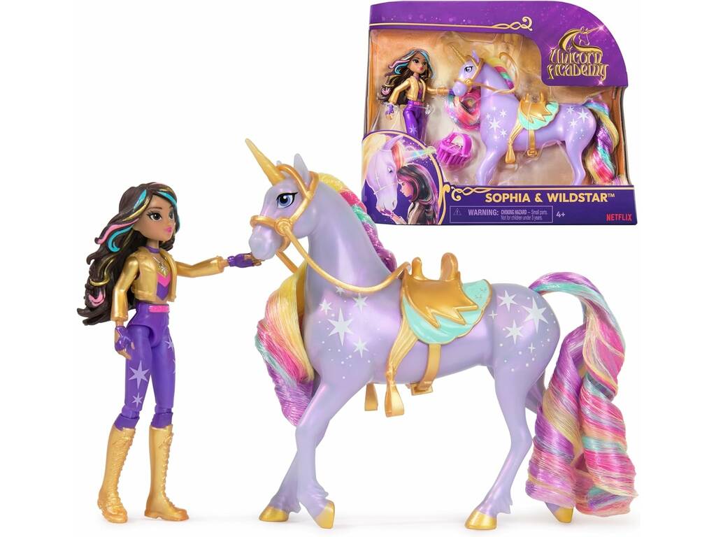 Academia Unicórnio Pack Boneca Sophia e Unicórnio Wildstar