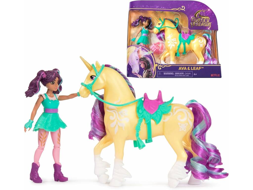 Academia Unicórnio Pack Boneca Ava e Unicórnio Leaf