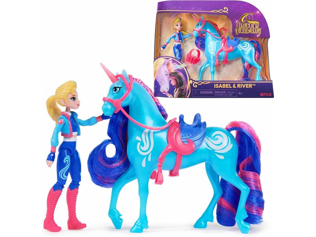 Academia Unicórnio Pack Boneca Isabel e Unicórnio River