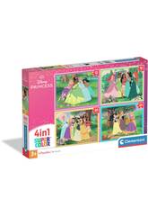 Puzzle Supercolor 4 in 1 Disney Princess