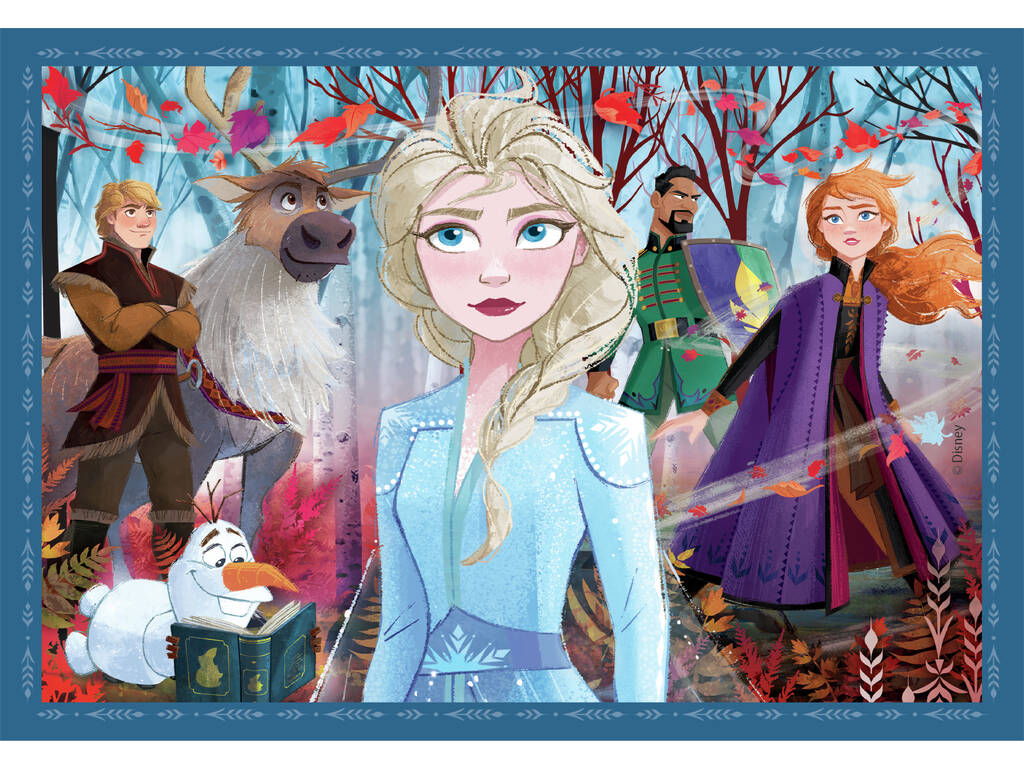 Puzzle Supercolor 4 en 1 La Reine des neiges