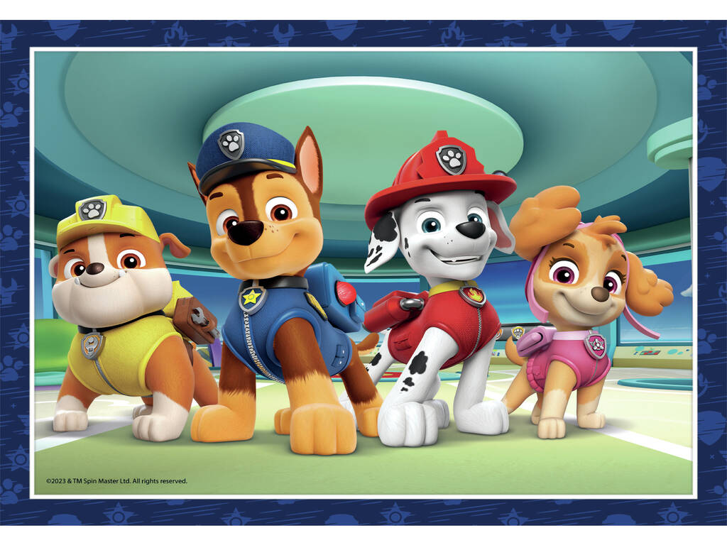 Puzzle Supercolor 4 en 1 Patrulla Canina