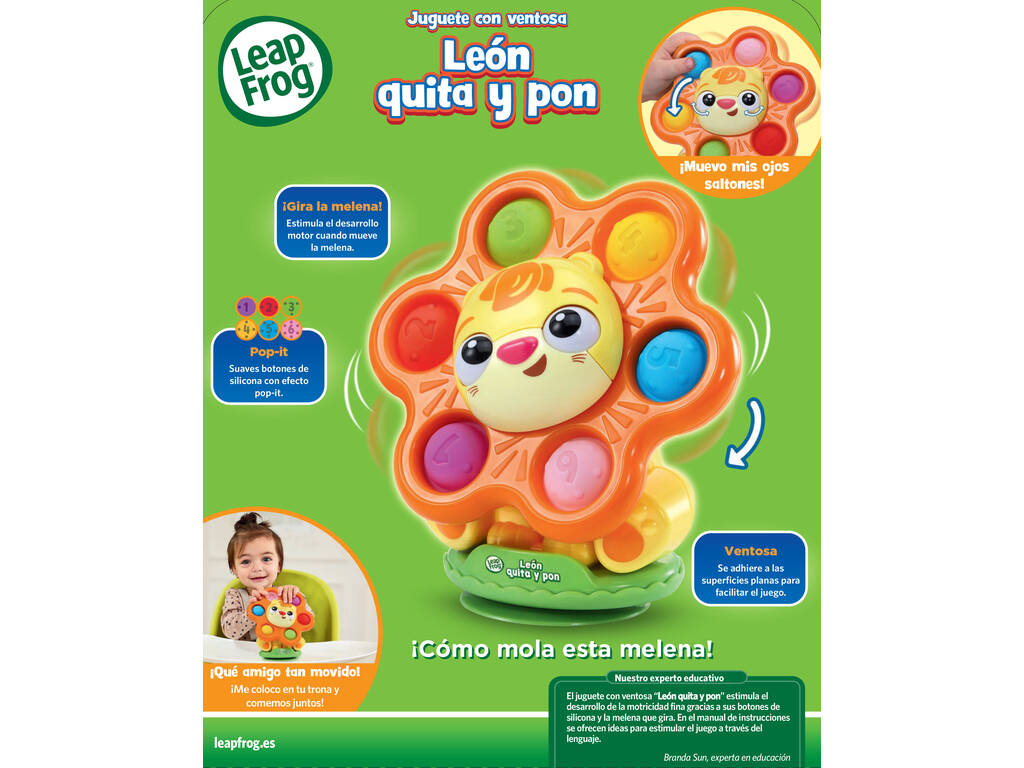 Brinquedo com ventosa Leão tira e põe