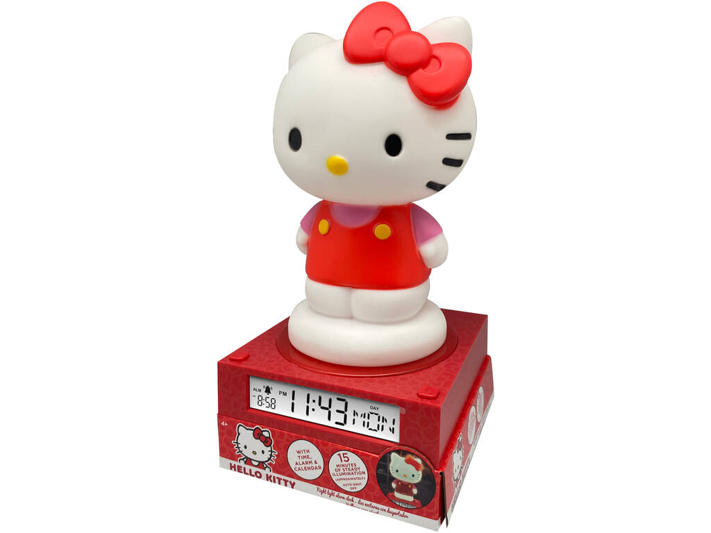 Hello Kitty Relógio Despertador com Luz Noturna