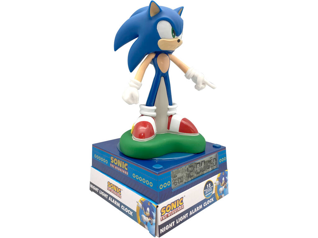 Sonic Relógio Despertador com Luz Noturna