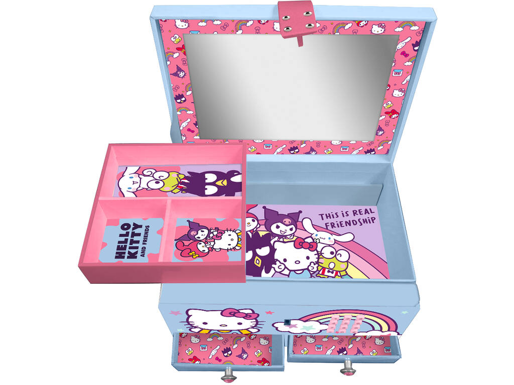 Boîte à bijoux secrète Hello Kitty et ses amis avec musique