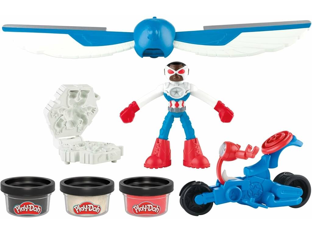Playdoh Marvel Set Moto Cortadora del Capitán América