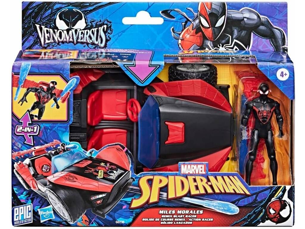 Marvel Spider-Man VenomVersus Gunship Launcher avec figurine Miles Morales