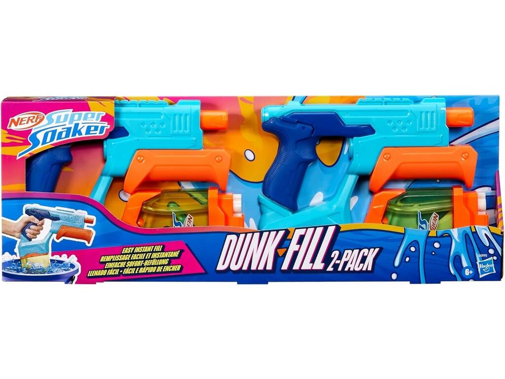 Lanceurs d'eau Nerf Super Soaker Pack 2 Dunk Fill