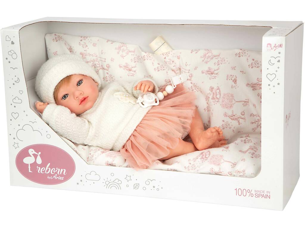 Poupée Reborn Julia Rosa de 40 cm avec coussin