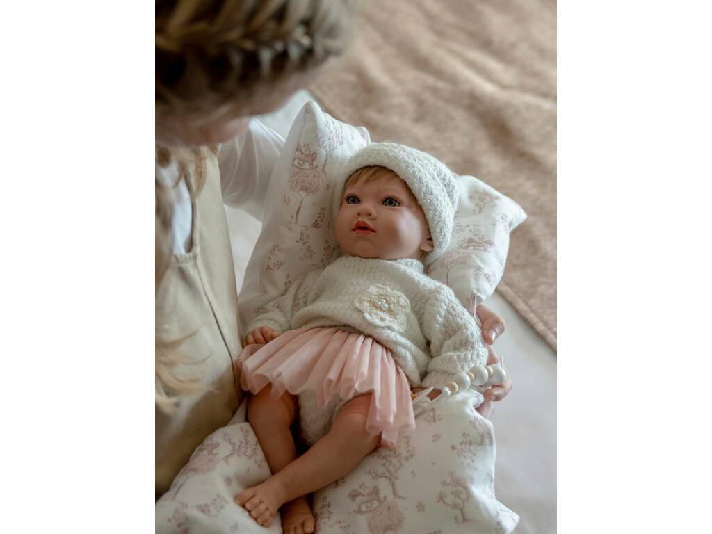 Poupée Reborn Julia Rosa de 40 cm avec coussin