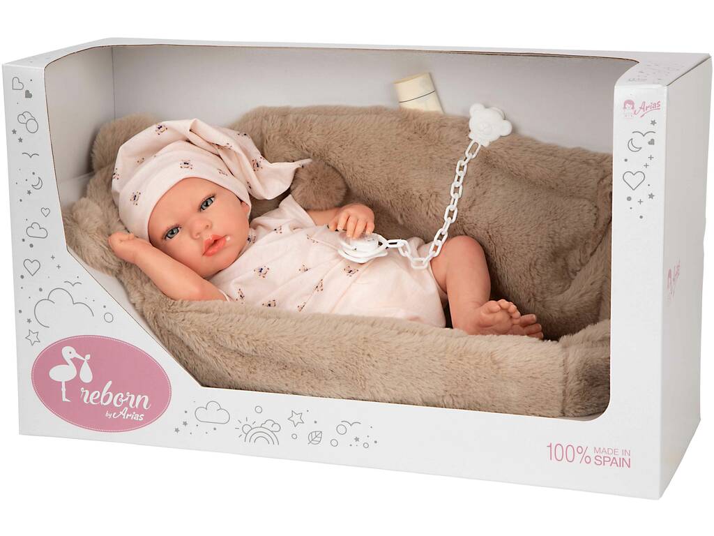 Muñeca Bebé Reborn Lidia de 40 cm con Cuna